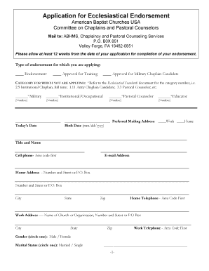 application form for p endorsement