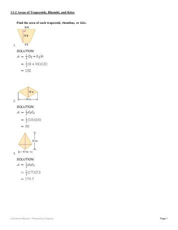 area of a kite worksheet pdf