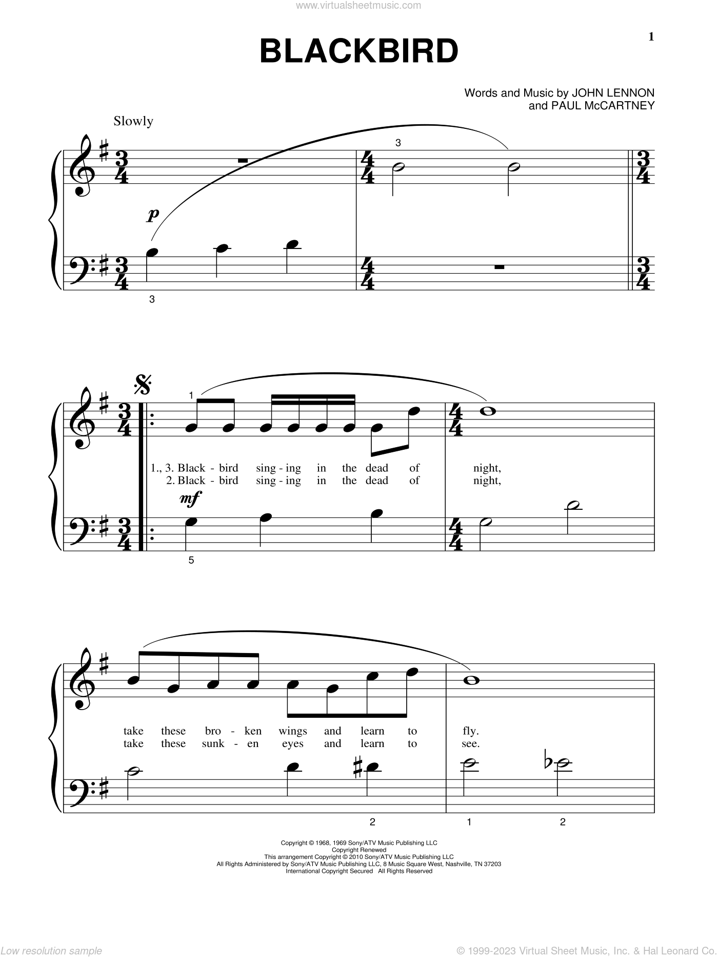 blackbird pdf piano