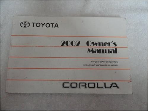 2002 corolla owners manual