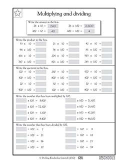 dividing by 10 100 and 1000 worksheet pdf