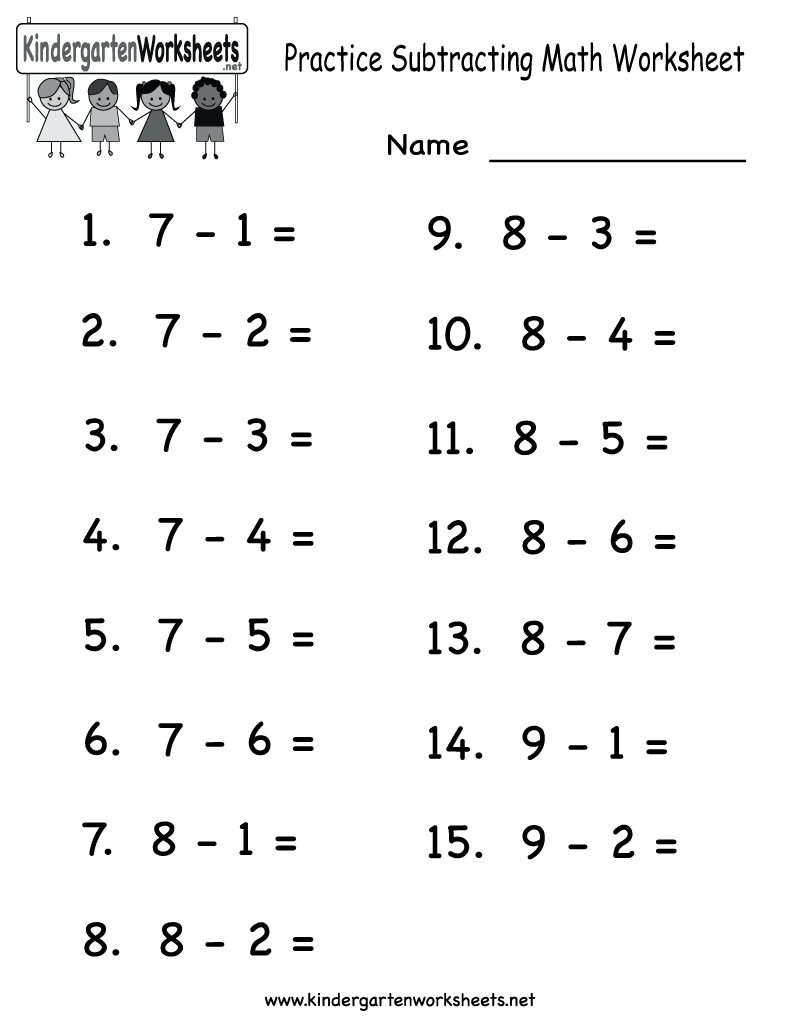 addition and subtraction worksheets pdf kindergarten