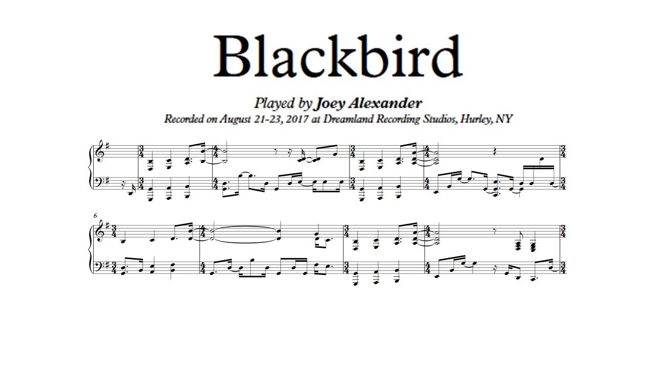 blackbird pdf piano