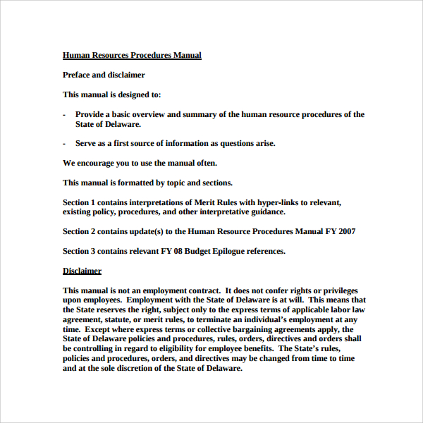 company policies and procedures manual